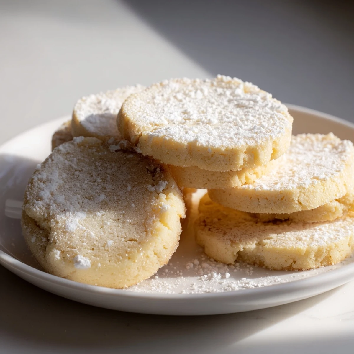 Golden-edged honey butter shortbread cookies, arranged beautifully on a cooling rack, ready to enjoy.