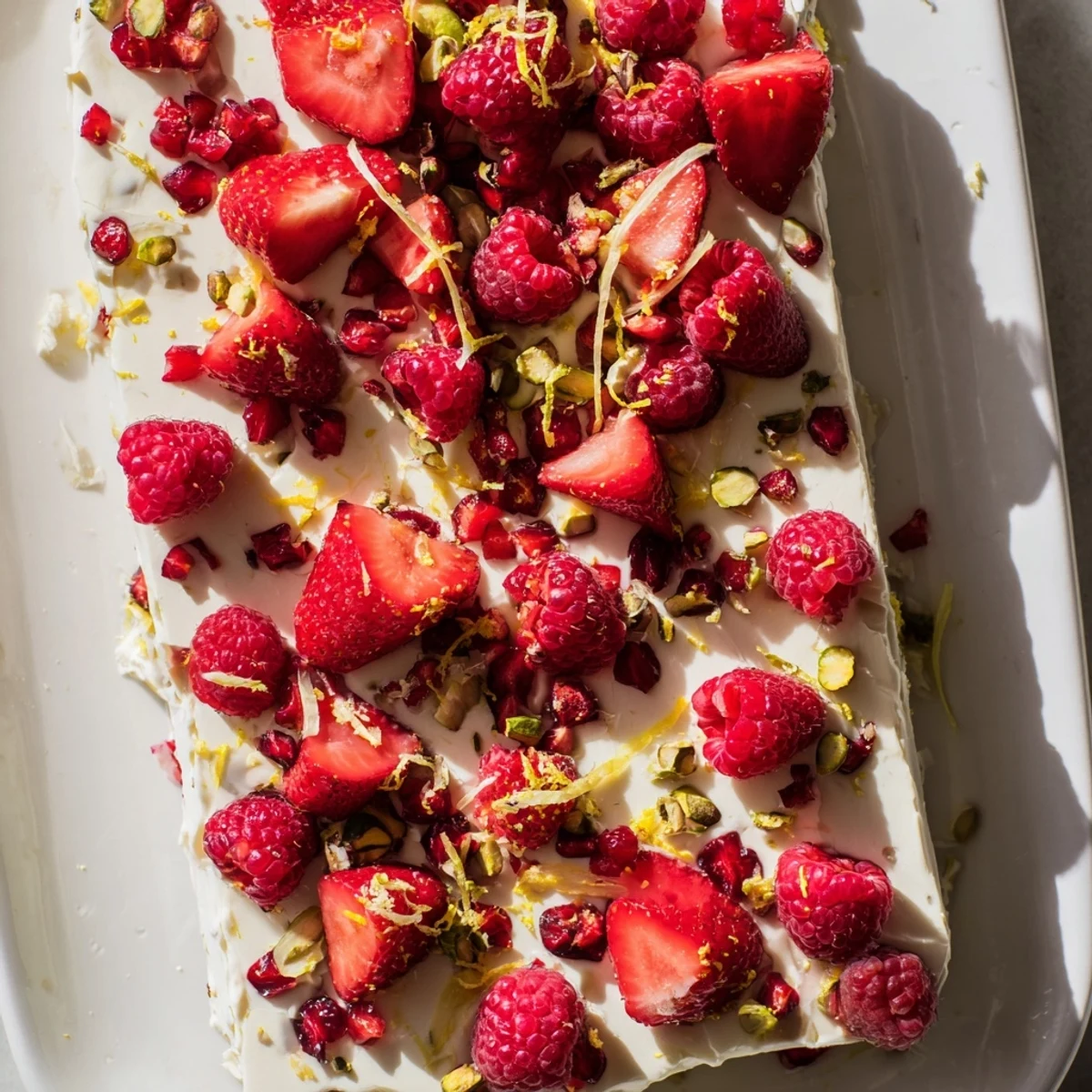 Frozen Yogurt Bark Red Berries