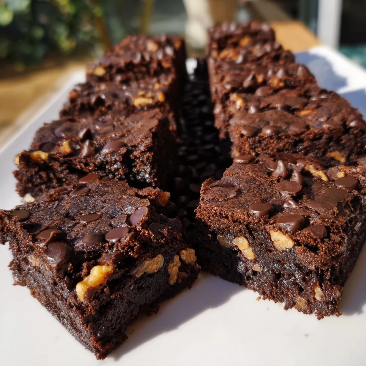 These homemade fudgy walnut brownies are dense, rich, and full of chocolate flavor.