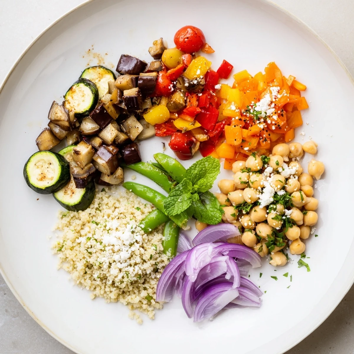 Vibrant plate of The Spice Route: aromatic clusters of global flavors, perfect for sharing.