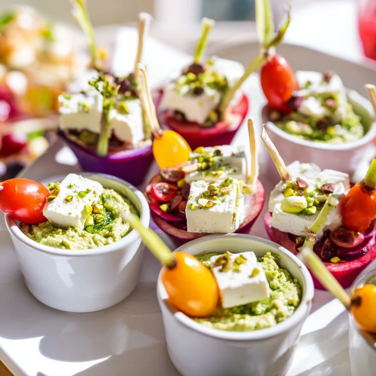 The Hanging Gardens appetizer, a beautiful display of colorful fresh vegetables, cheeses, and dips.