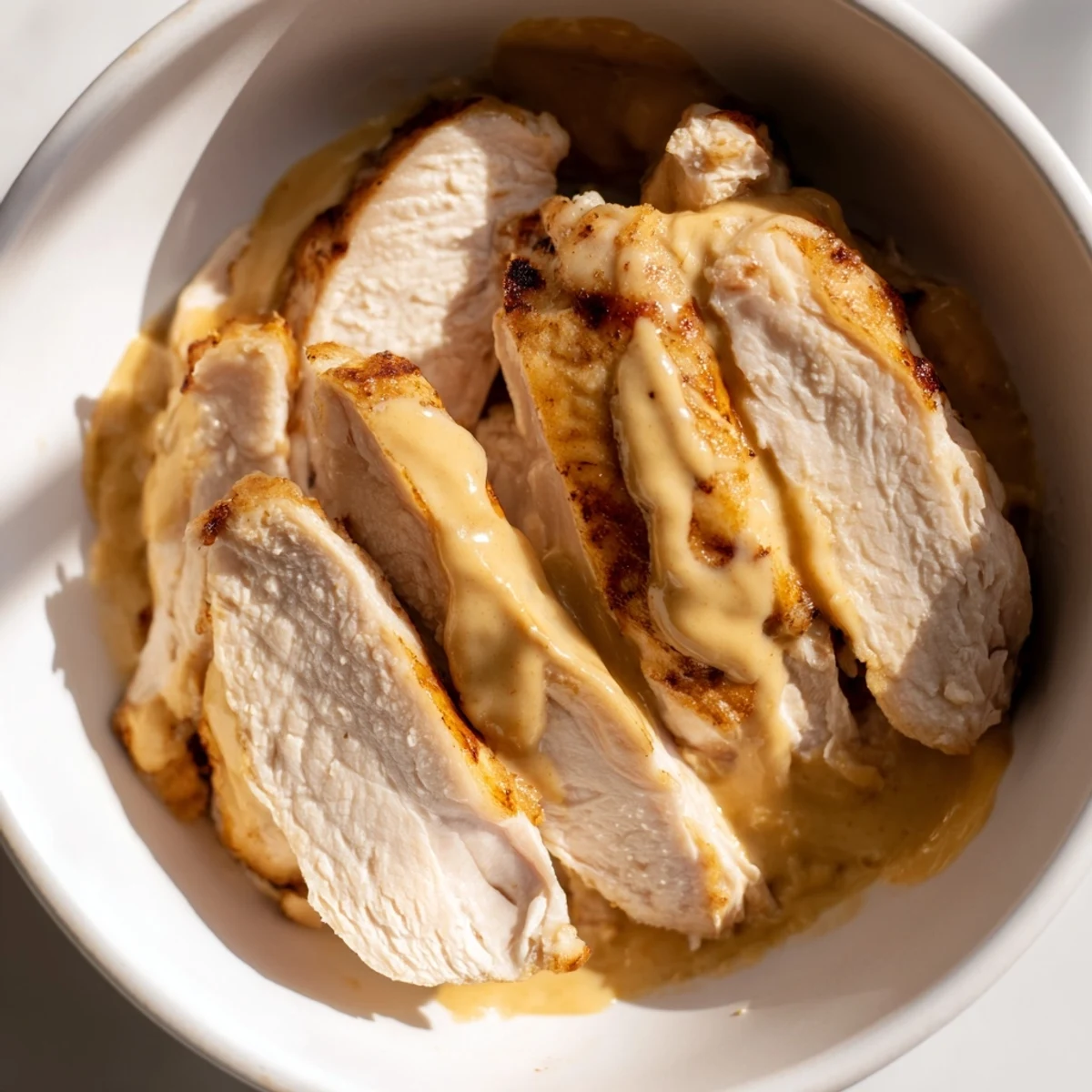 A colorful, nourishing Lemon Tahini Chicken Power Bowl with sliced chicken, veggies, and grains, ready for a healthy, protein-packed meal.