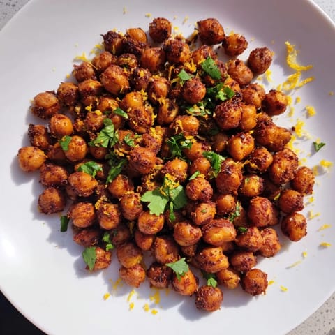Harissa Chickpea Crunch Snack