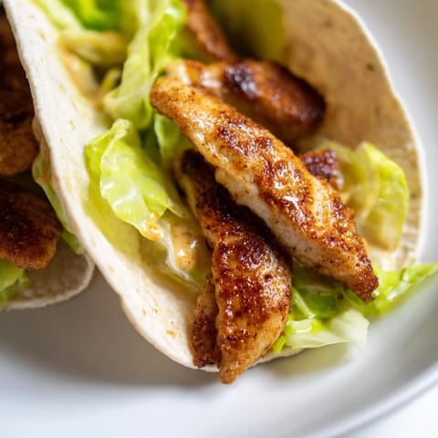 Freshly prepared Honey Mustard Chicken Wrap sliced in half, revealing layers of seasoned chicken, shredded romaine, and vibrant red onion nestled in a warm tortilla.  