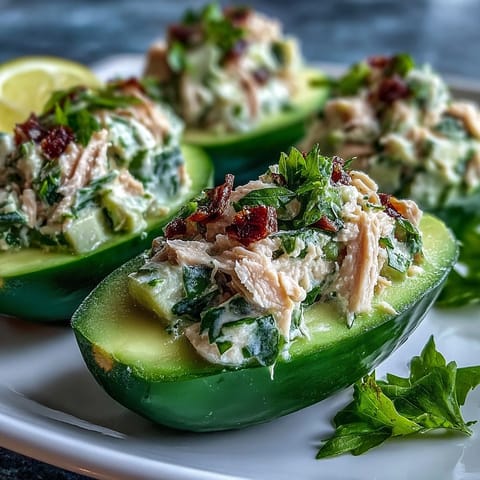Tuna Avocado Cucumber Boats