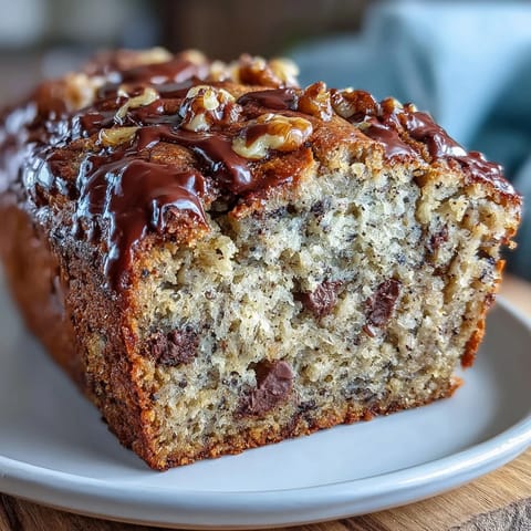 Wholesome banana bread packed with Greek yogurt and whole wheat flour, studded with walnuts for added crunch.