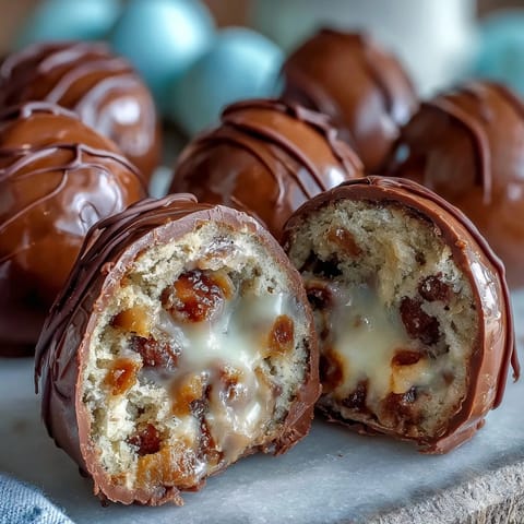 Chewy Cadbury Egg blondies with white chocolate drizzle, loaded with pastel candy eggs and baked to golden perfection.