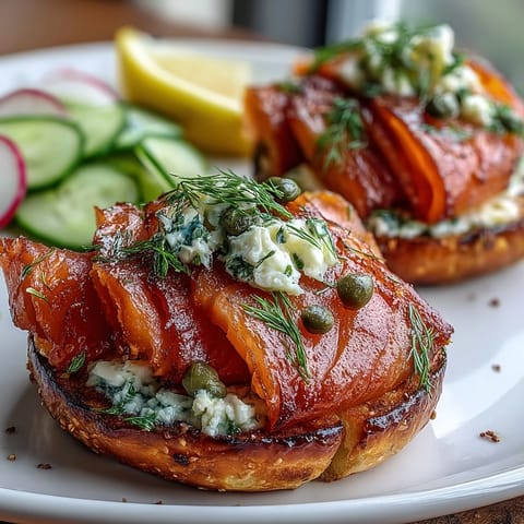 Vibrant Mother's Day Brunch: Smoked Salmon Bagel Board with fresh dill and capers.