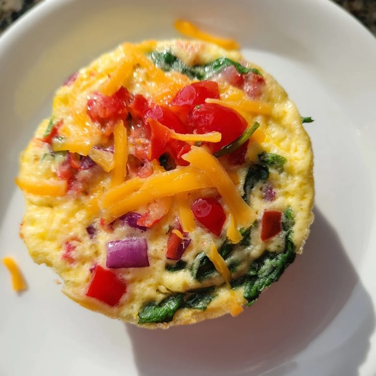 Golden-brown Veggie Egg Muffins with visible veggies, ready for a delicious and nutritious meal prep idea.