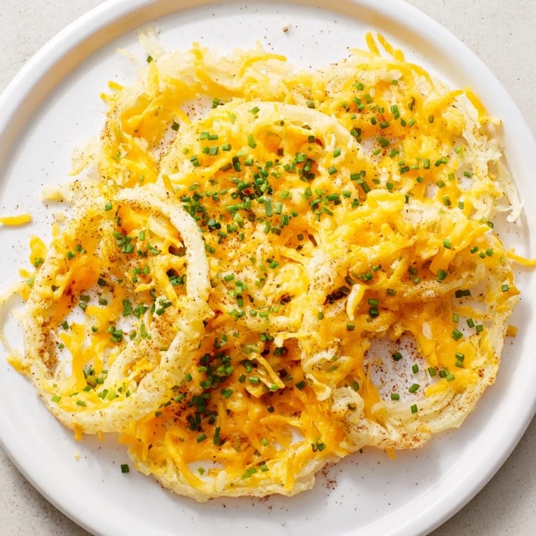 Savory and cheesy Crispy Onion Cheese Chips, speckled with paprika, offering a delicious, crunchy bite.