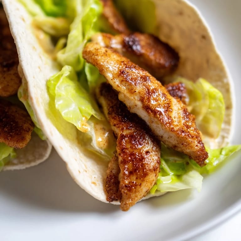 Freshly prepared Honey Mustard Chicken Wrap sliced in half, revealing layers of seasoned chicken, shredded romaine, and vibrant red onion nestled in a warm tortilla.  