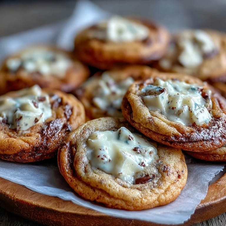 Stack of golden Hojicha White Chocolate Cookies on a plate, showcasing tender texture and white chocolate chunks, perfect with a glass of milk.