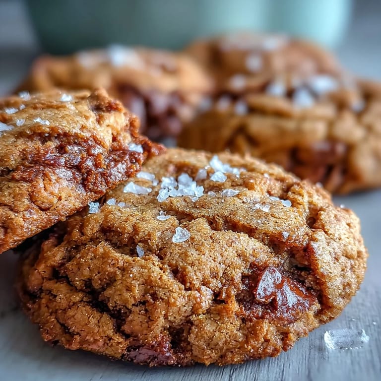 Freshly baked Hojicha and Brown Butter Cookies display chewy centers and roasted tea speckles.