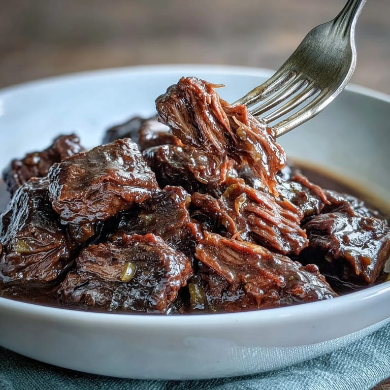 Savory Slow Cooker Mississippi-Style Ranch Beef piled high on a toasted sandwich roll with melted provolone. 