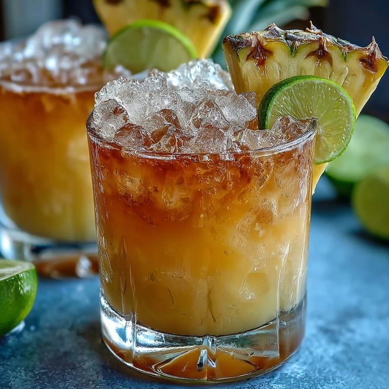 Tropical pineapple margarita mocktail, alcohol-free, with vibrant citrus flavors and festive presentation.  