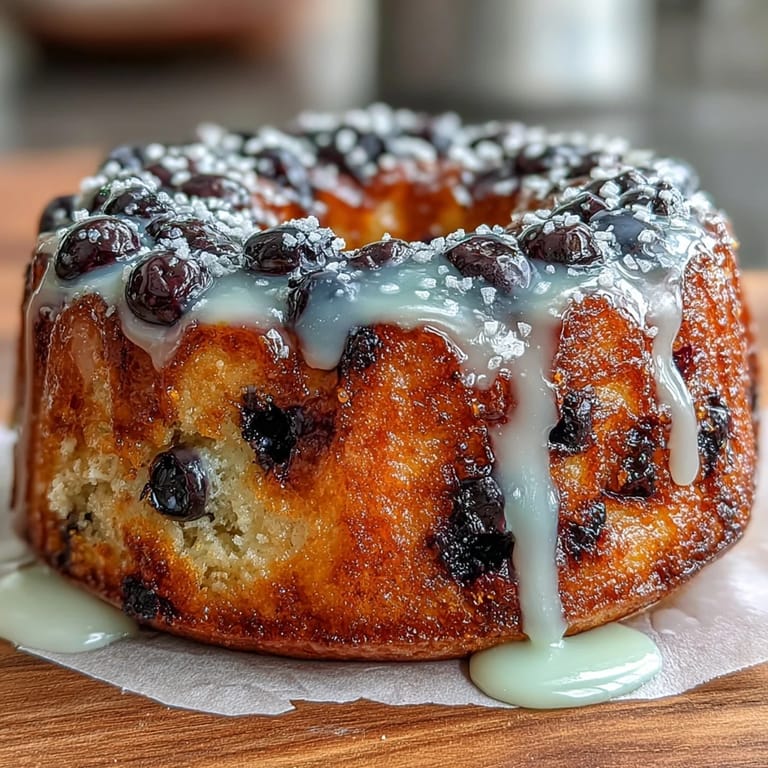 Soft, tangy lemon-blueberry sourdough donuts topped with a bright citrus glaze, perfect for a wholesome breakfast or afternoon snack.  