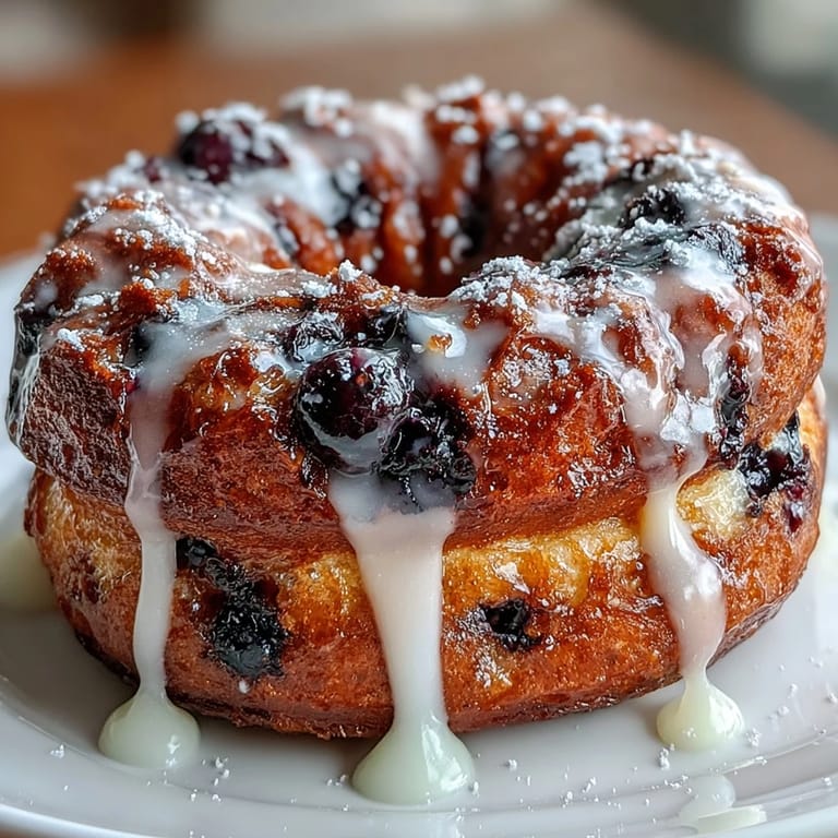 Naturally leavened sourdough donuts with juicy blueberries and lemon zest, baked until tender and finished with a sweet lemon glaze.