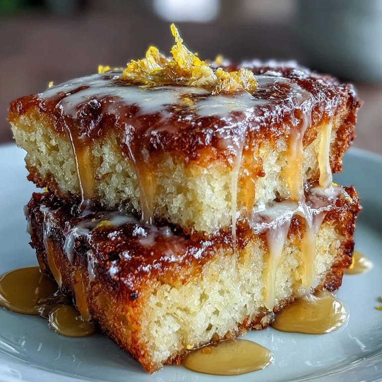 Moist, citrusy pound cake infused with Limoncello liqueur and topped with bright lemon glaze.