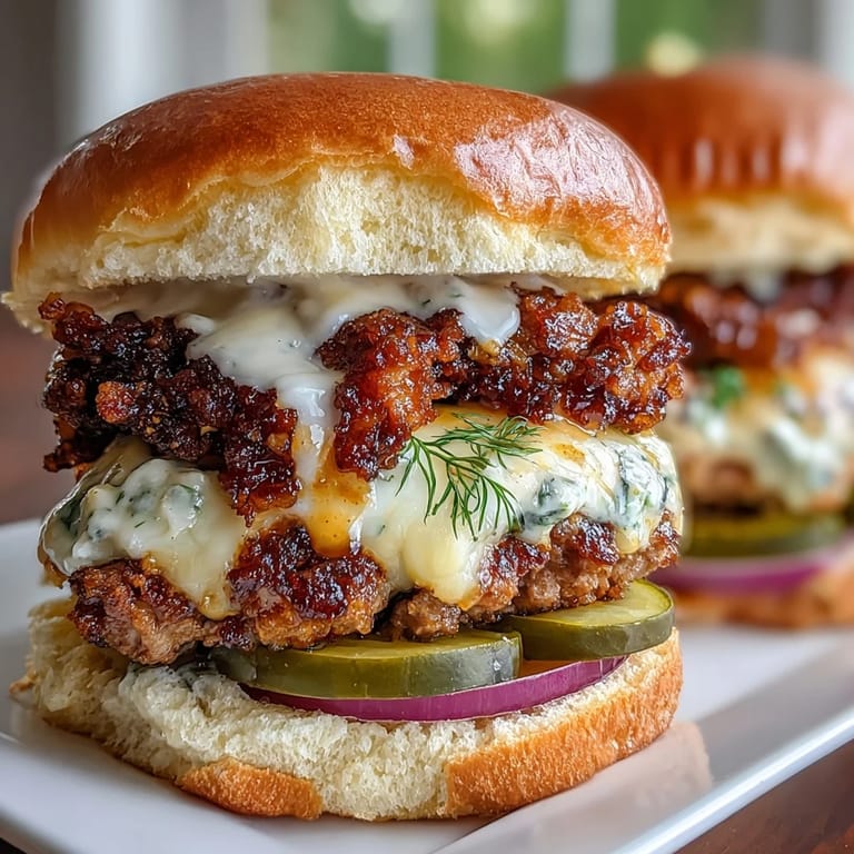 Deliciously messy smash burger sliders ready for your next summer cookout.