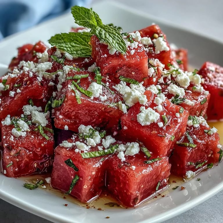This vibrant watermelon chili lime salad is perfect for a light, flavorful side dish.